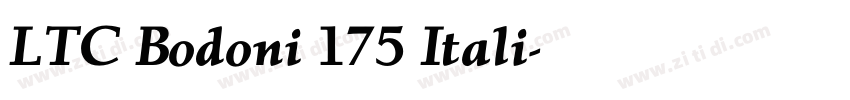 LTC Bodoni 175 Itali字体转换